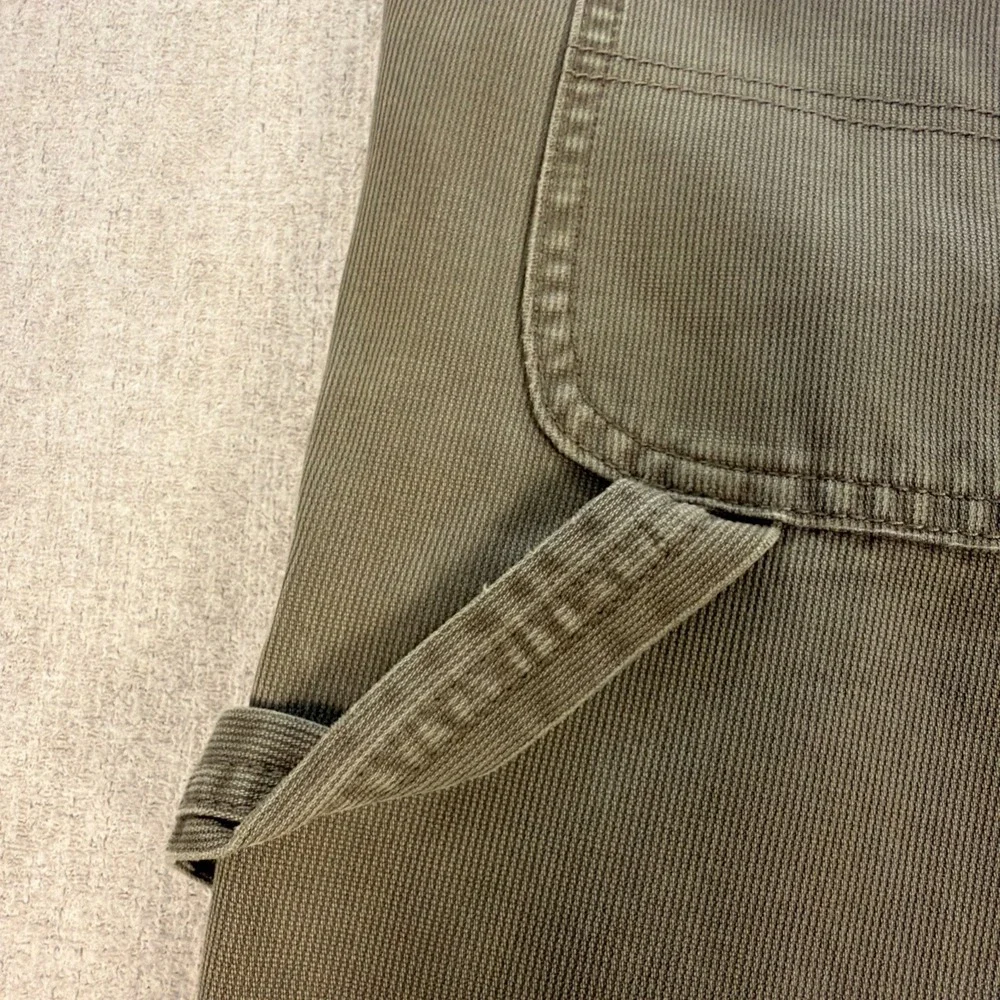 Vtg Dockers Khakis Carpenter Pants‎ Mens 38 X 32 Olive Utility Canvas Belt Loop